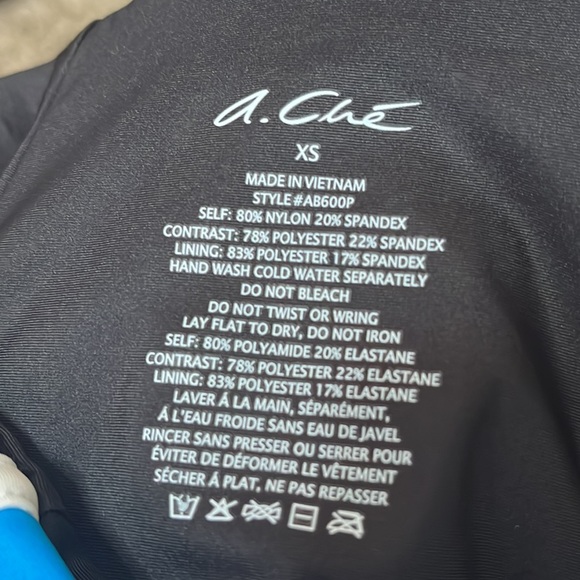 A Che Bikini Swimsuit Tankini Colorblock High Waist X-Small XS New - Picture 4 of 5